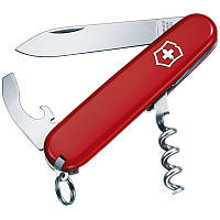 Нож складной, мультитул Victorinox Waiter (84мм, 9 функций), красный 0.3303