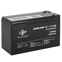Акумулятор AGM LPM 12V - 7.5 Ah, фото 3