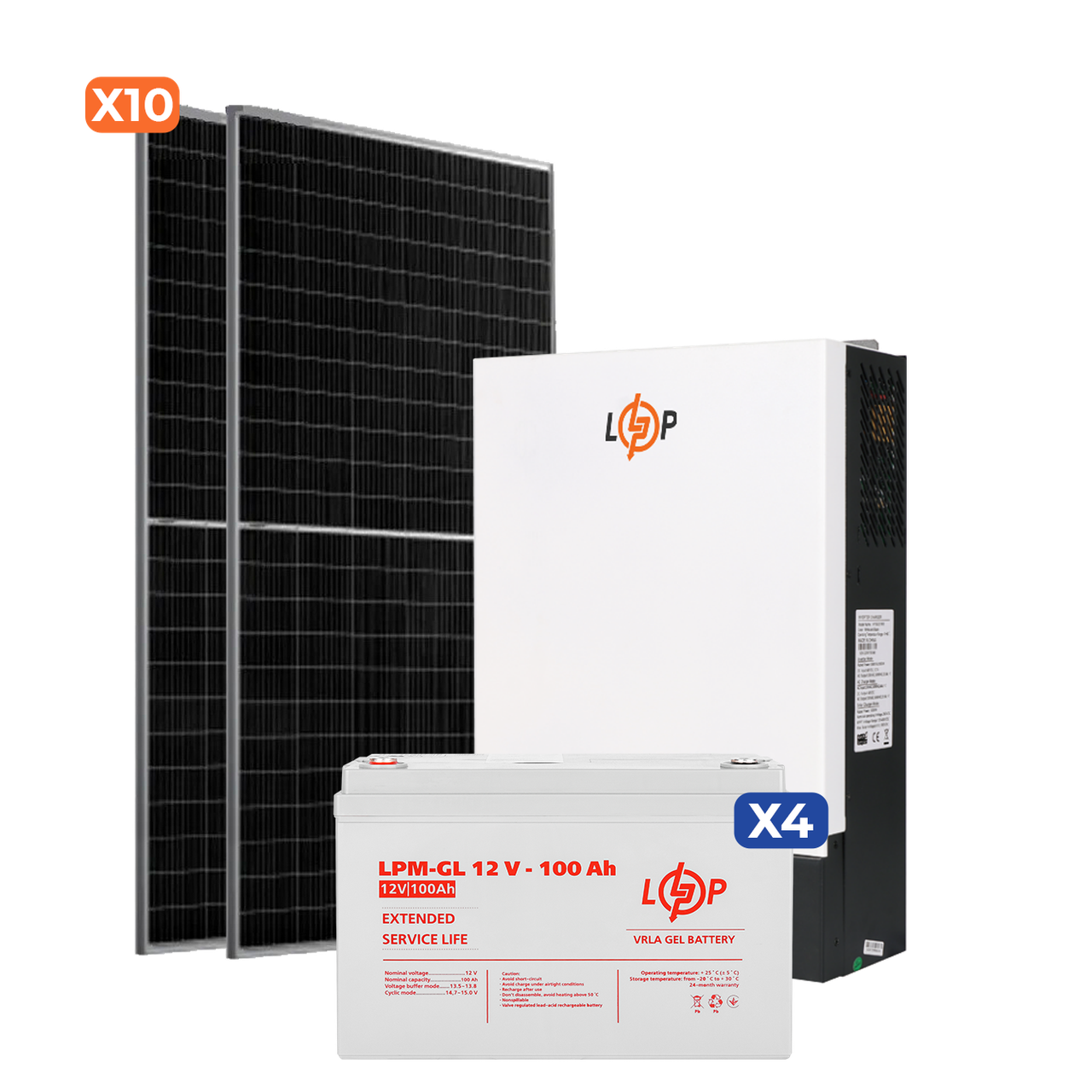 Сонячна електростанція (СЕС) 5kW АКБ 4.8kWh (гель) 100 Ah Стандарт