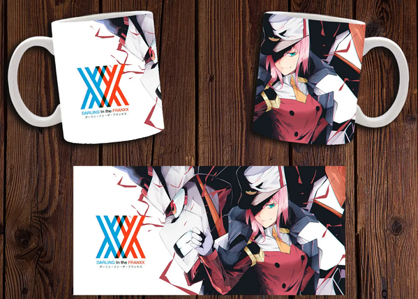 Чашка біла керамічна "Любимий у Франксі" Darling in the Franxx ABC, фото 1