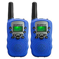 Рация Baofeng MiNi BF-T2 PMR446 (0.5W, PMR446, 446 MHz, до 5 км, 8 каналов, 4xAAA), 2шт, синяя