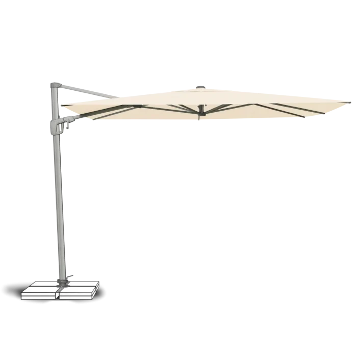 Сонцезахисний садовий зонт Sunflex (Швейцарія) 300х300, для тераси, ресторану, готелю. Молочний