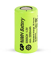 Аккумулятор промышленный GP 220SCH, Ni-MH SC, 2200mAh, 1.2V, 29A, flat top