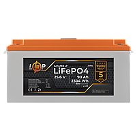 Акумулятор LP LiFePO4 LCD 24V (25,6V) - 90 Ah (2304Wh) (BMS 150A/75А) пластик, фото 5
