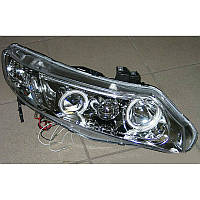 Передняя альтернативная оптика для Honda Civic (4D) SD USA 2006-2011 (хром)