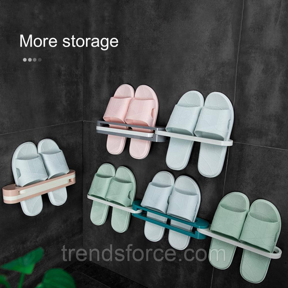 Вешалка для хранения обуви в ванной комнате подвесной органайзер для обуви и полотенец 3 в 1 207029 - фото 4 - id-p1881398331