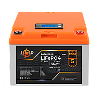 Аккумулятор LP LiFePO4 LCD 12V (12,8V) - 30 Ah (384Wh) (BMS 30A/15А) пластик