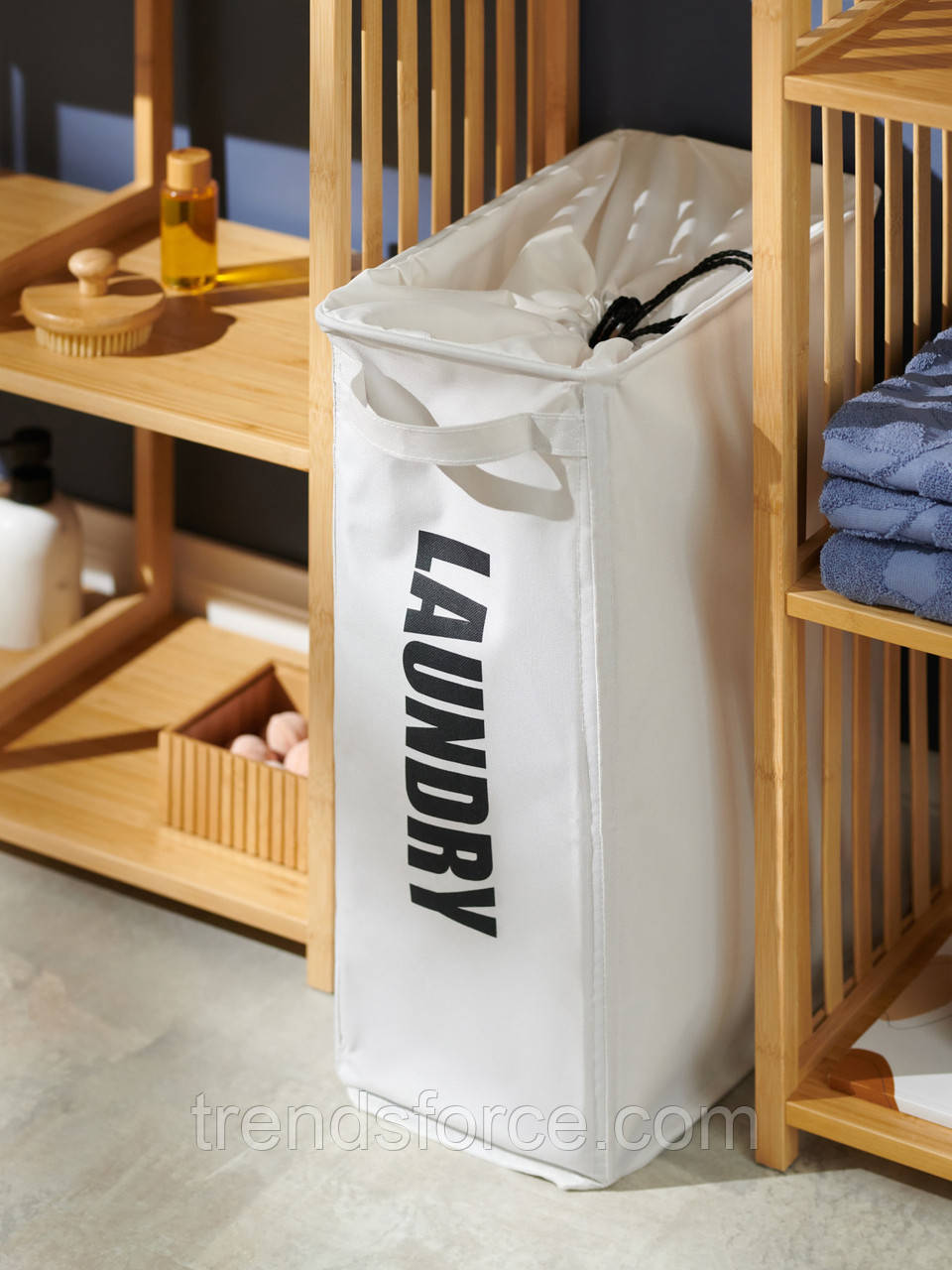 Тканинний кошик для білизни зі зручними ручками та принтом Rolling Bag 207030