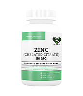 Цинк таблетки 50 мг 200 капсул Zinc Zitrate Chelated 50 mg Цинк для организма EN`VIE LAB