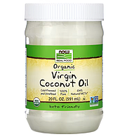 Органічна натуральна кокосова олія Now Foods (Organic Virgin Coconut Oil) 591 мл