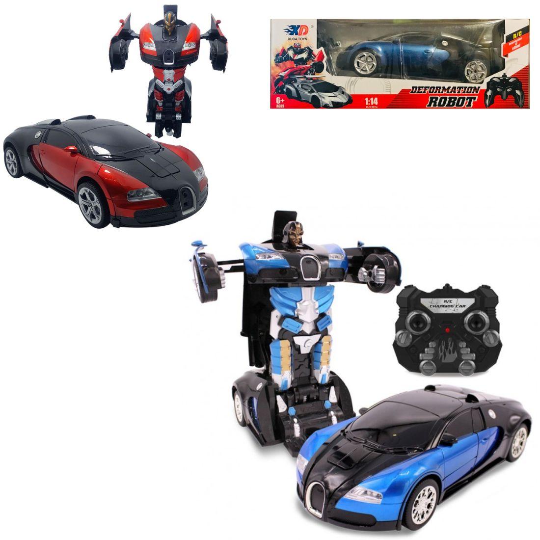 3688 R7 Машина трансформер їздить по колу, у коробці, фото 1