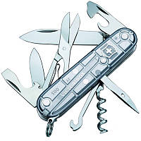 Нож складной, мультитул Victorinox Climber (91мм, 14 функций), серебряный прозр. 1.3703.Т7
