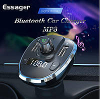 Качественный Автомобильний FM-трансмитер Essager F01 модулятор USB автомобильное зарядное универсальное