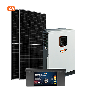 Сонячна електростанція (СЕС) 3.5kW АКБ 3.3kWh (літій) 140 Ah Преміум