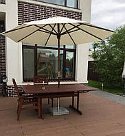 Зонт для кафе круглый "Де Люкс", Ø 3.0 м, деревянный