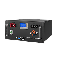 Акумулятор LP LiFePO4 48V (51,2V) - 100 Ah (5120Wh) (Smart BMS 100A) з LCD RM, фото 3
