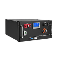 Акумулятор LP LiFePO4 48V (51,2V) - 100 Ah (5120Wh) (Smart BMS 100A) з LCD RM, фото 4