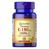 Витамины и минералы Puritan's Pride Vitamin E 400 IU (180 mg), 50 капсул