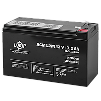 Акумулятор AGM LPM 12V - 7.2 Ah, фото 3