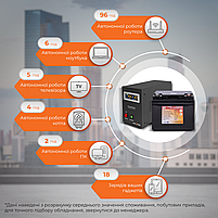 Комплект резервного живлення для котла LP (LogicPower) ДБЖ + літієва (LiFePO4) батарея (UPS B500VA + АКБ LiFePO4 750W), фото 3