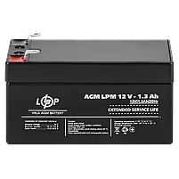 Акумулятор AGM LPM 12V - 1.3 Ah, фото 3