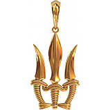 Кулон срібний Тризуб Мечі Великий, фото 2