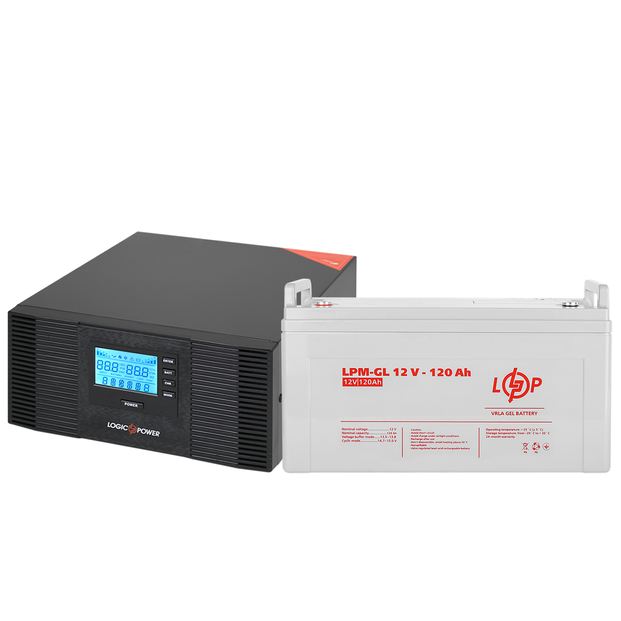 Комплект резервного живлення LP (LogicPower) ДБЖ + гелева батарея (UPS B1500 + АКБ GL 1440W)