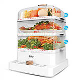 Електрична пароварка триярусна RAF R 5238 для овочів риби, фото 2