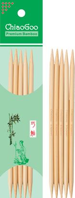 Спиці шкарпеткові бамбукові ChiaoGoo (Чіагу) Bamboo Natural 13 см № 2.5 (1015-1.5)