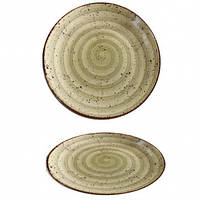 Тарелка круглая зеленая фарфоровая большая Kutahya Porselen Corendon 300 мм GR3030(CG3030)