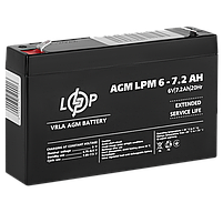 Акумулятор AGM LPM 6V - 7.2 Ah, фото 3