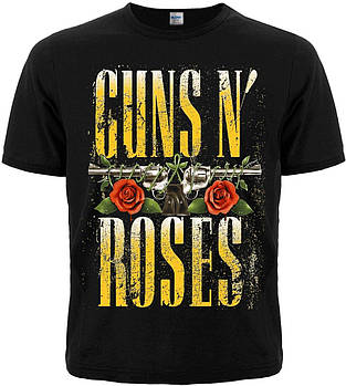 Футболка Guns N’ Roses (лого з револьверами та трояндами), Розмір L