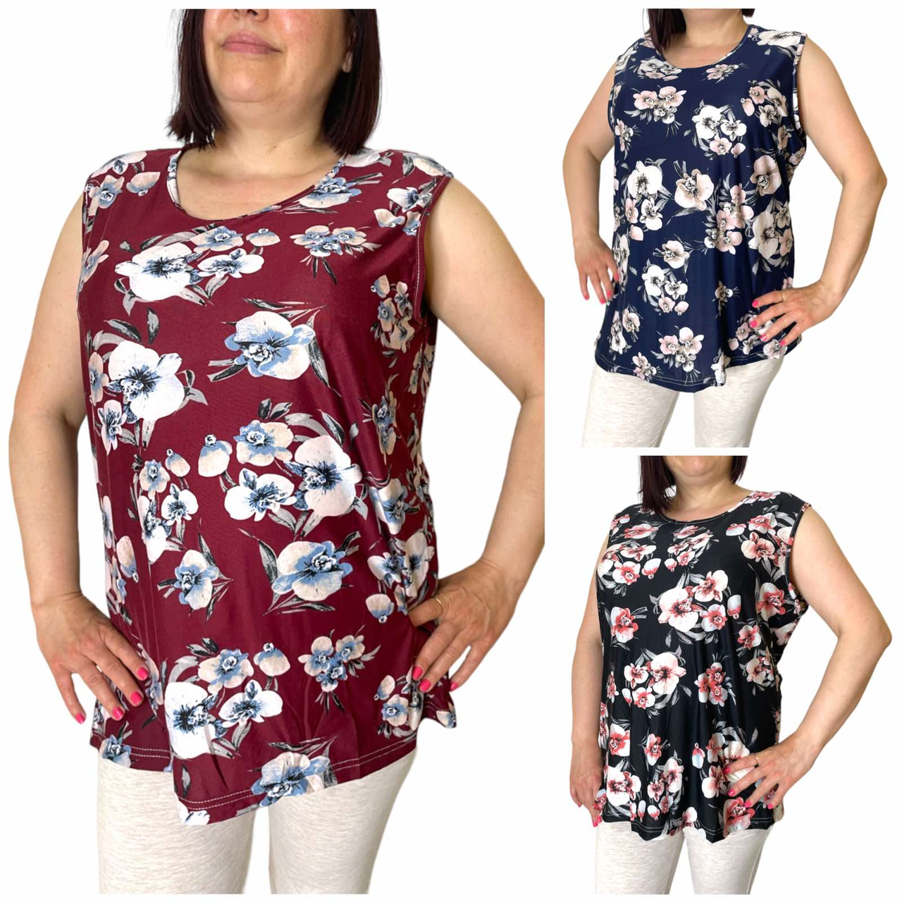 ✅Майка жіноча напівбатал Розмір: 48-50-52-54-56-58 Зрістовка: 6шт мікс кольору, фото 1