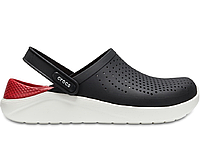 Мужские шлепанцы Кроксы Crocs LiteRide Black/White Черные