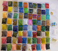 Набір бісеру 12/0 китай 80 кольорів по 14 грам із комплектацією