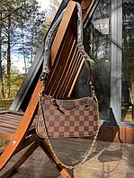 Женская маленькая сумочка луи витон коричневая Louis Vuitton вместительная стильная сумка через плечо