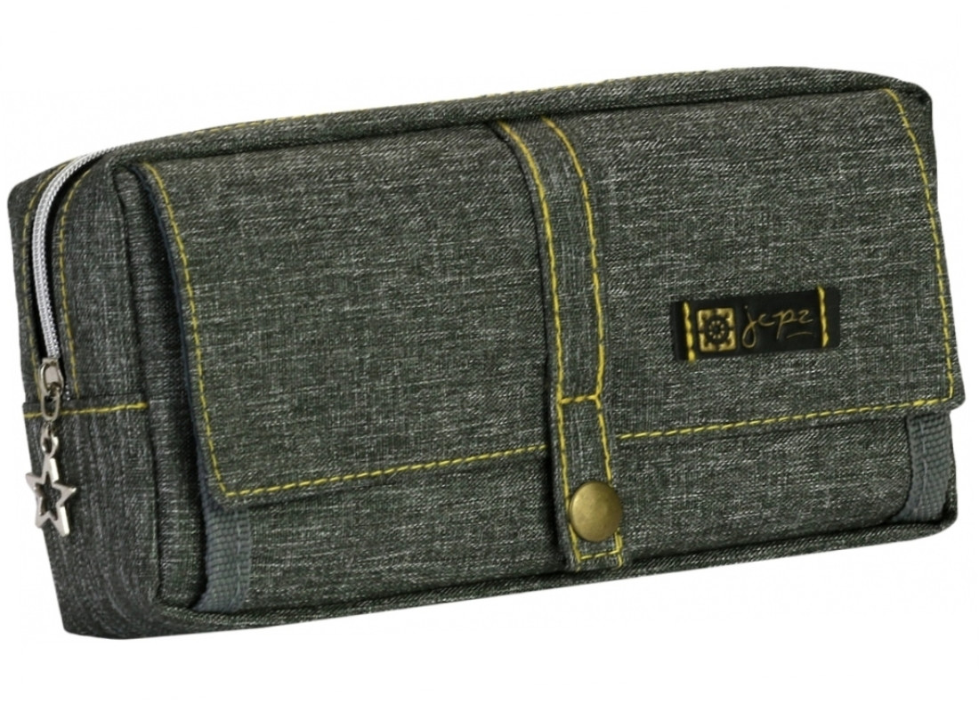 Пенал 2 відд. на блискавці J-2628-grey