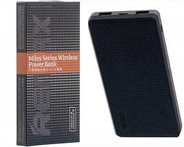 Зовнішній акумулятор Power Bank Remax Miles Wireless RPP-103 10000 mAh (Чорний), фото 4