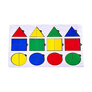 Розвивальні вкладки Фігури "Часті та ціле" (ПСД204) PSD204 геометричні, фото 2