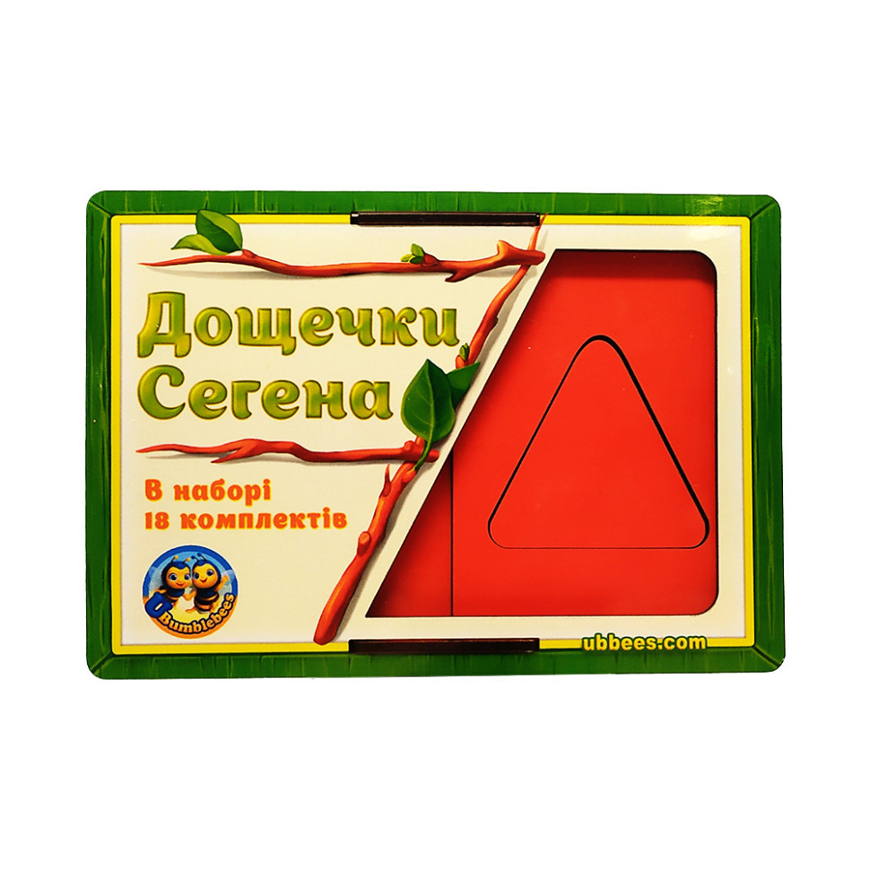 Вкладки Дошки Сегена "Фігури, кольори" (ПСД212) PSD212, 18 комплектів у наборі, фото 1