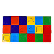 Вкладки Дошки Сегена "Фігури, кольори" (ПСД212) PSD212, 18 комплектів у наборі, фото 2