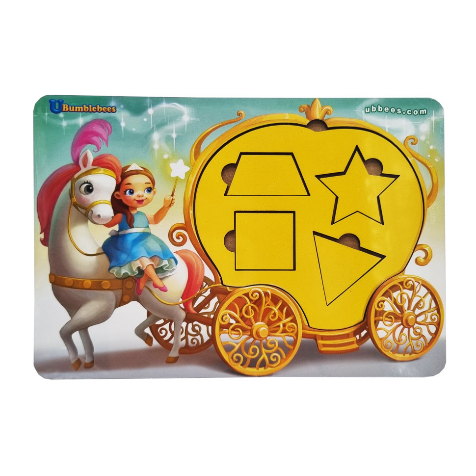Дерев'яна розвивальна гра "Фея та карета" (ПСД196) PSD196 танграм, фото 1