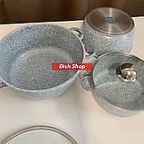 Набір каструль Benson із 6 предметів (2,1 л; 4,2 л; 6,3 л) з гранітним покриттям, фото 3