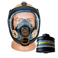 Противогаз маска резьбовая панорамная ST-S100-2 с фильтром ФГМ A2B2E2K2SXP3 + Подарок
