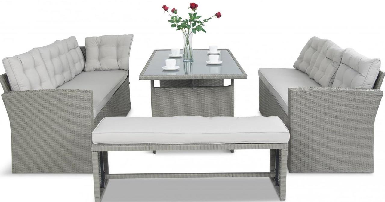 Комплект меблів із техноротанга Topiano Grey & Ivory