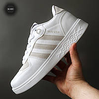 Мужские кроссовки Adidas (белые) удобные легкие повседневные кроссы 4991 тренд