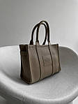 Жіноча сумка шопер подарункова Marc Jacobs Tote Bag MINI Dark Beige (бежева) BONO56366 стильна Марк Якобс топ, фото 2