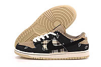 Мужские кроссовки Nike SB Cactus Jack (бежевые с чёрным) низкие весенне-осенние кеды К12532 топ