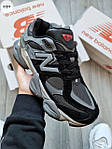 Чоловічі кросівки New Balance 9060 (чорні із сірим) демісезонні спортивні стильні кроси 1172TP Нью Беленс топ, фото 2