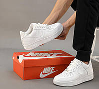 Мужские кроссовки Nike Air Force (белые) низкие весенне-осенние стильные кеды К10643 тренд